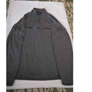LW Longines FEI World Cup Finals Las Vegas 2015 Quarter Zip Pullover Gray Mens M